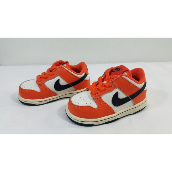 Nike Dunk Low Halloween Safety Orange Black Toddler Size 4.5C - Picture 4 of 7